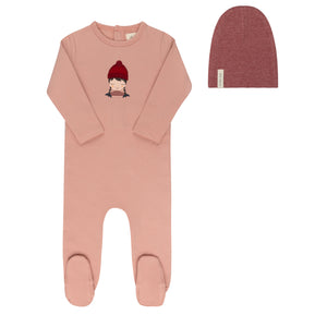 Baby Girl Footie Set |  Autumn Kids Collection | Pink | Ely's & Co | Aw25