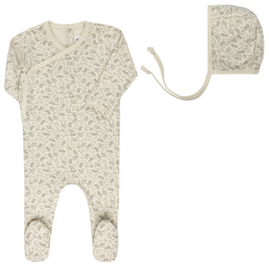 Baby Boy Footie Set | Vine Collection | Ivory/Sage | Ely's & Co | Aw25