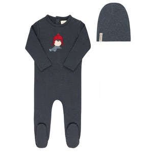 Baby Boy Footie Set |  Autumn Kids Collection | Navy | Ely's & Co | Aw25