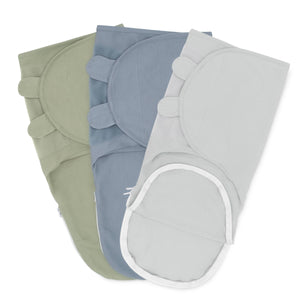 Baby Easy Swaddle Blankets w/ Zipper - 3 Pack by Comfy Cubs: Light Blush/Blush/Mauve / Small (0-3 Months)