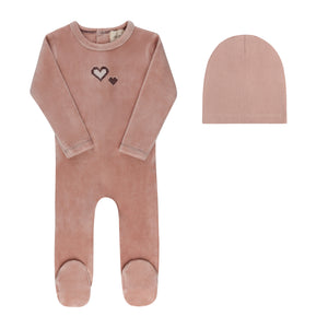 Baby Girl Footie + Hat | Cross Stitch Collection | Pink | Aurora | AW26