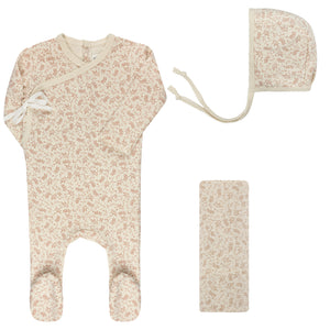 Baby Girl Layette Set | Vine Collection | Ivory/Pink | Ely's & Co | Aw25