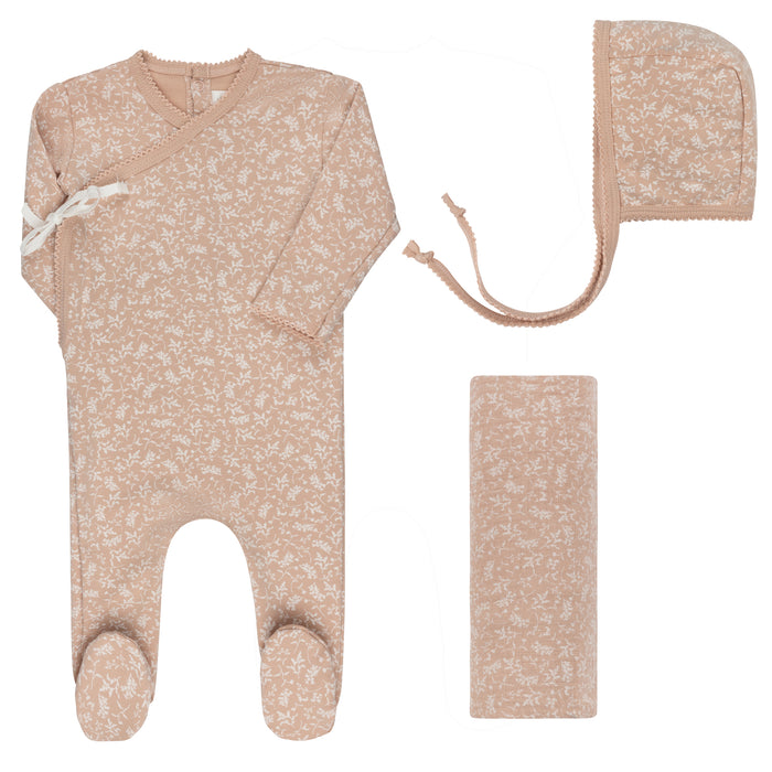 Baby Girl Layette Set | Vine Collection  | Pink | Ely's & Co | Aw25