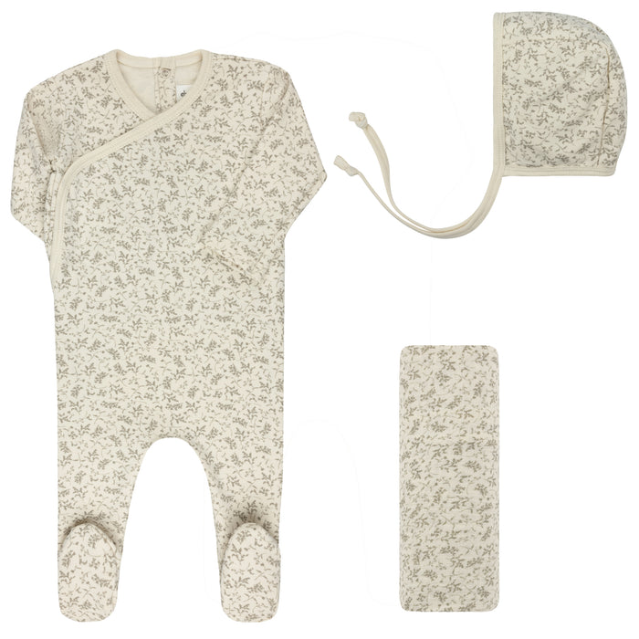 Baby Boy Layette Set | Vine Collection  | Ivory/Sage | Ely's & Co | Aw25