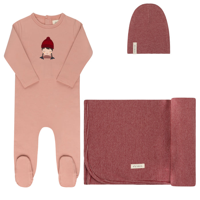 Baby Girl Layette Set | Autumn Kids Collection | Pink | Ely's & Co | Aw25