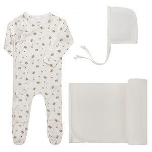 Baby Girl Layette Set | Jersey Cotton Floral Print Collection | Ivory/Pink | Aurora | SS26