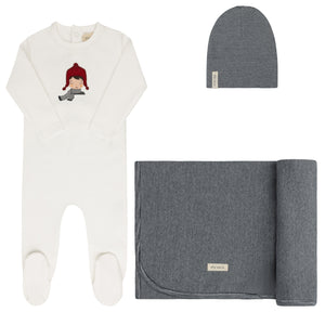 Baby Boy Layette Set | Autumn Kids Collection | Ivory/Blue | Ely's & Co | Aw25