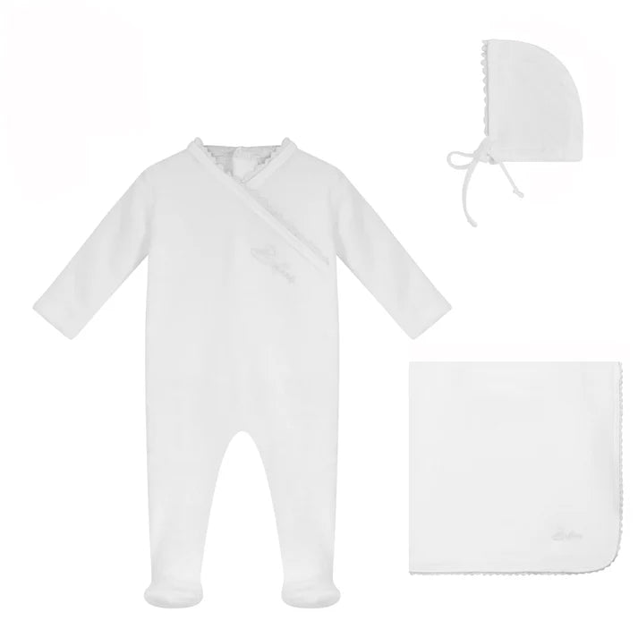 Baby Neutral Layette Set | Lace Wrap Collection | Beige | Bubani | AW26