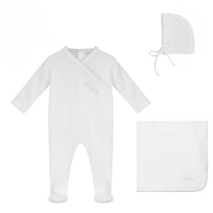 Baby Neutral Layette Set | Lace Wrap Collection | Beige | Bubani | AW26