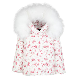Baby Girl Jacket | Red Floral | Pramie | AW25