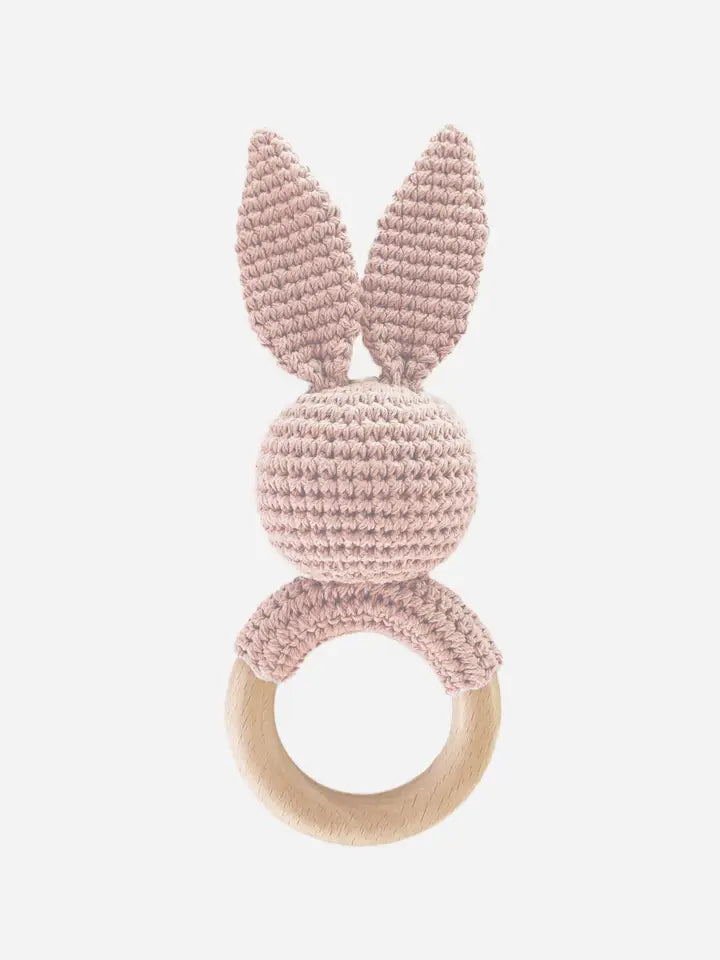 Crochet Rattle | Bunny | Pink | The Blueberry Hill