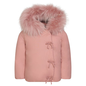 Baby Girl Jacket | Wrap | Pale Mauve | Ibis | AW26