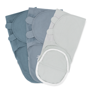 Baby Easy Swaddle Blankets w/ Zipper - 3 Pack by Comfy Cubs: Light Blush/Blush/Mauve / Small (0-3 Months)