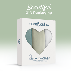 Baby Easy Swaddle Blankets w/ Zipper - 3 Pack by Comfy Cubs: Light Blush/Blush/Mauve / Small (0-3 Months)
