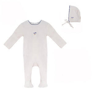 Baby Boy Footie + Hat | Bud Collection | White | Bubani | AW26