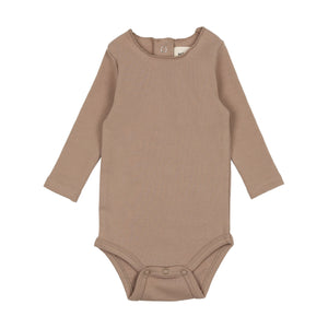 Baby Boy 3 Piece Outfit | Longies + Onesie + Cardigan | Knit | Ribbed | Mink | Mema | AW23