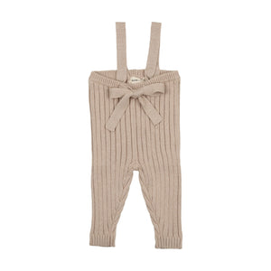 Baby Boy 3 Piece Outfit | Longies + Onesie + Cardigan | Knit | Ribbed | Oatmeal | Mema | AW23