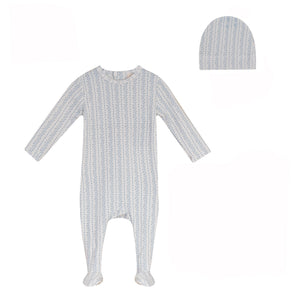 Baby Boy Footie + Hat | Printed Collection | Blue | Bubani | AW26