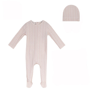 Baby Girl Footie + Hat | Printed Collection | Pink | Bubani | AW26