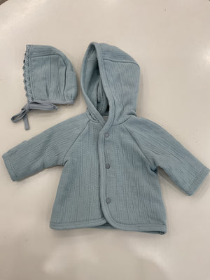 Baby Boy Jacket + Bonnet | Lumi | Chenille Atlantic | Bebe Organic | AW26