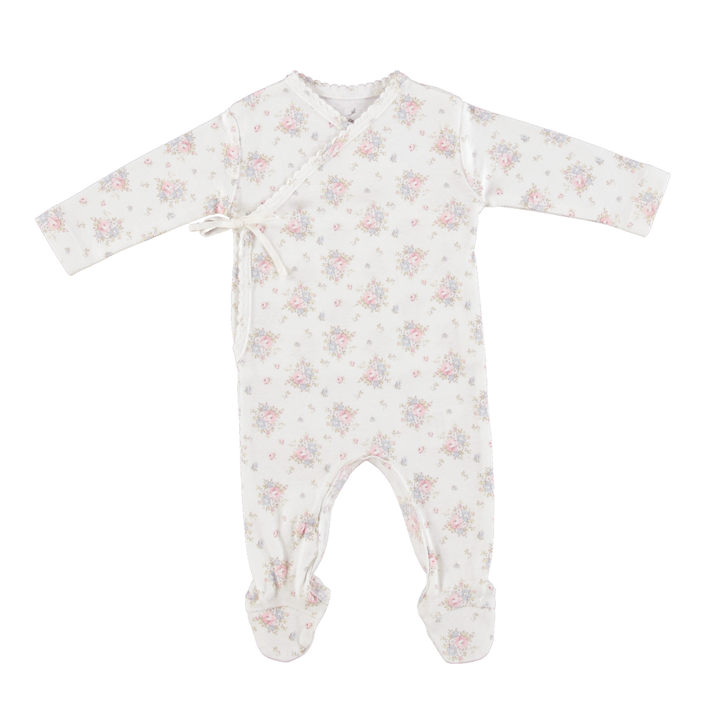 Baby Girl Footie + Hat | Amora Wrap | Blooms | Bebe Organic | AW26