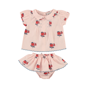 Baby Girl Short Set | April | La Vie En Rose | Bebe Organic  | SS26