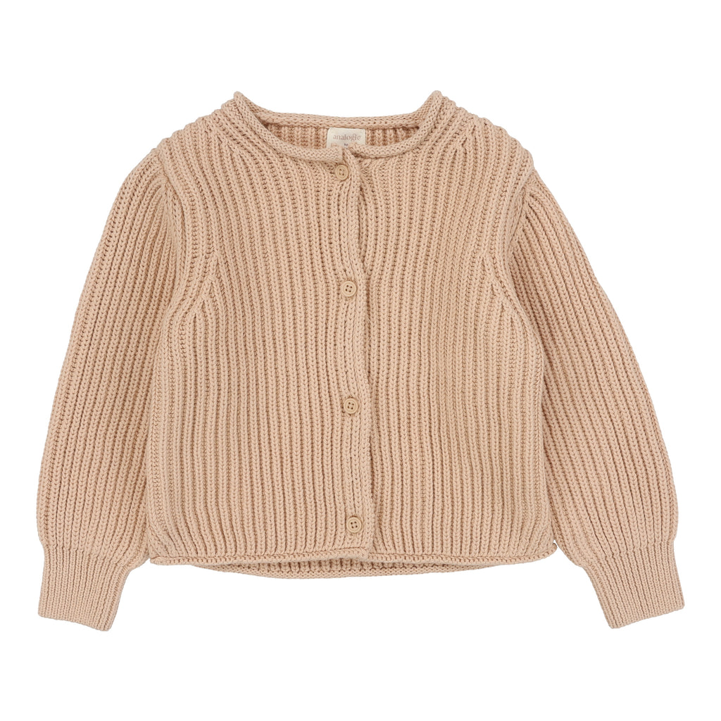 Baby Girl Knit Cardigan | Dusty Pink | Lil Legs | Aw25