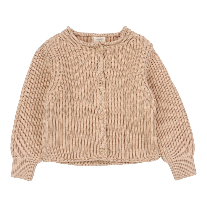 Baby Girl Knit Cardigan | Dusty Pink | Lil Legs | Aw25