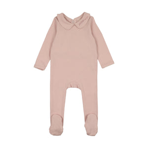 Baby Girl Footie + Hat | Petite Collar | Pink | Bonjoy Baby | SS26