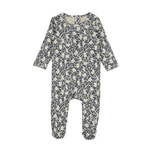 Baby Boy Footie + Hat | Abstract Vine | All Over Denim | Bonjoy Baby | SS26