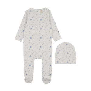 Baby Boy Footie + Hat | Patterned Fruit | Whimsical Blueberry | Bonjoy Baby | SS26