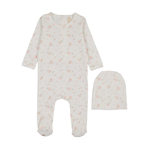 Baby Girl  Footie + Hat | Patterned Fruit | Whimsical Pink Berry | Bonjoy Baby | SS26