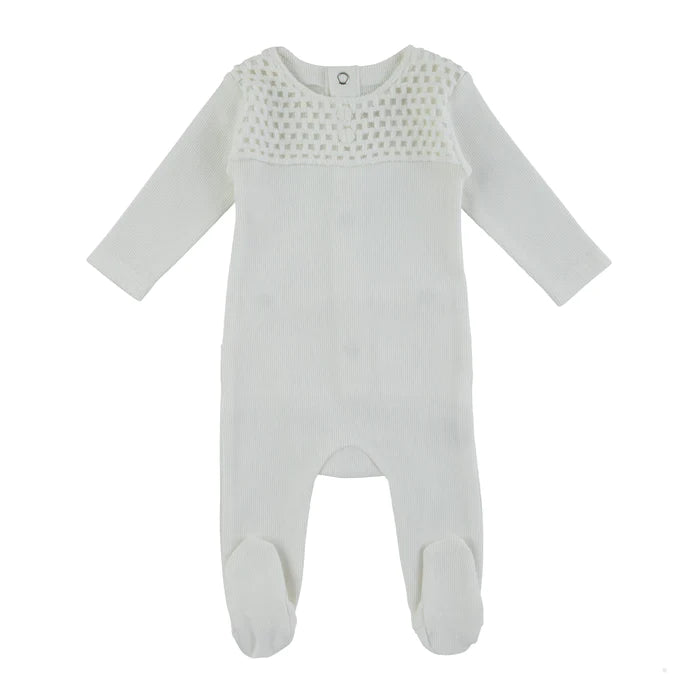 Baby Neutral Footie + Bonnet | Crochet | Off White | Cadeau | SS23
