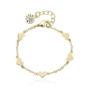Baby Bracelet | Gold Plated Heart | Little Miss Twin Star