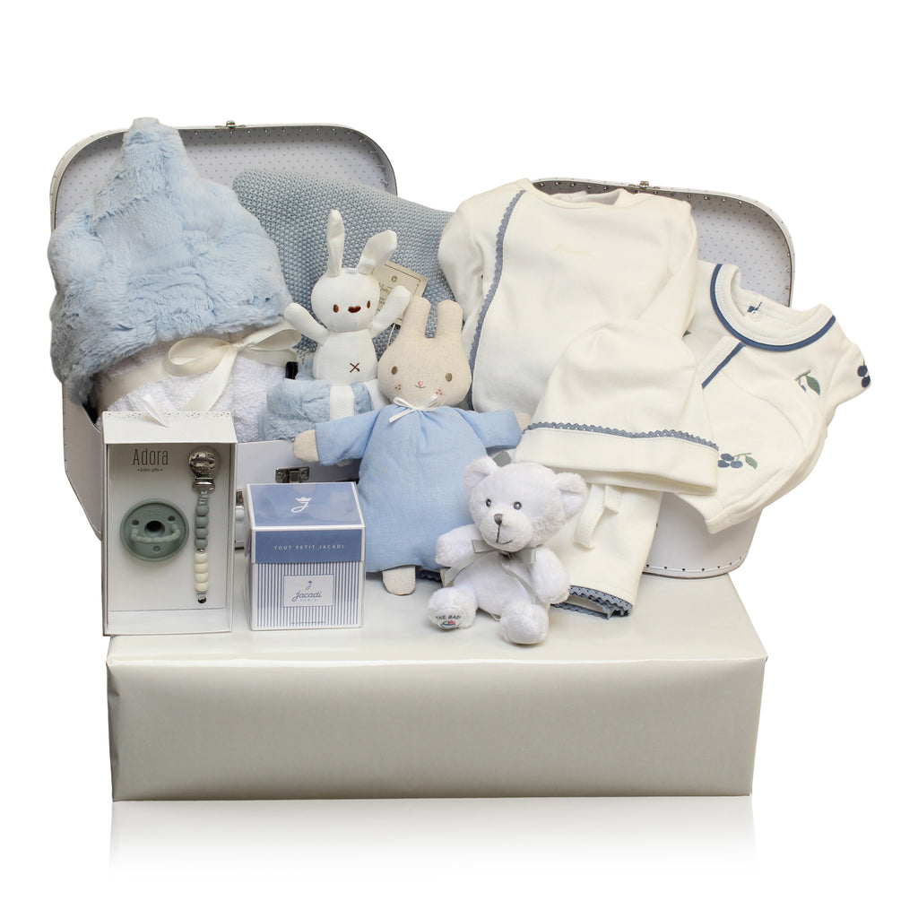 Blue & White Baby Boy Gift Set