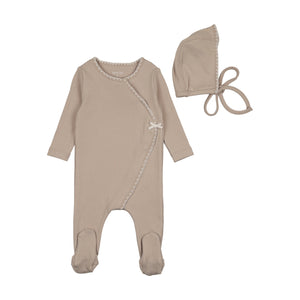 Baby Boy  Footie + Hat | Beau Bow | Oat | Bee and Dee | AW25