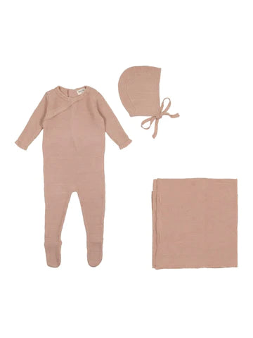 Baby Girl Layette Set | Pointelle Knit Collection | Darling Pink | Bee and Dee | AW23