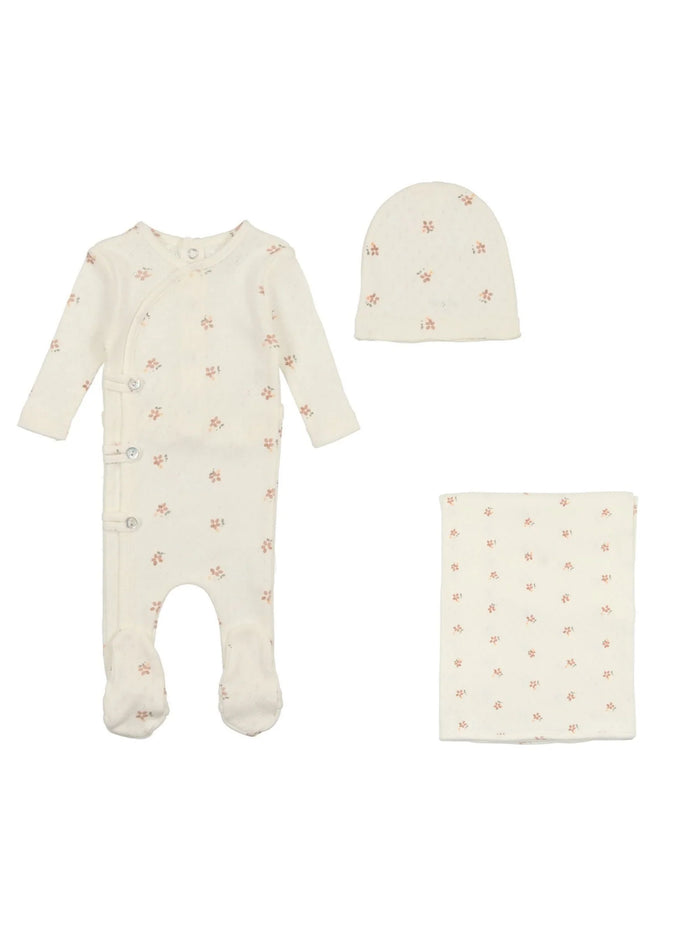Baby Girl Layette Set | Printed Pointelle Collection | Light Base Girl | Bee and Dee | AW23