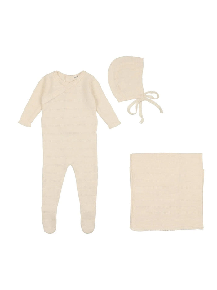 Baby Neutral Layette Set | Pointelle Knit Collection | Snow White | Bee and Dee | AW23