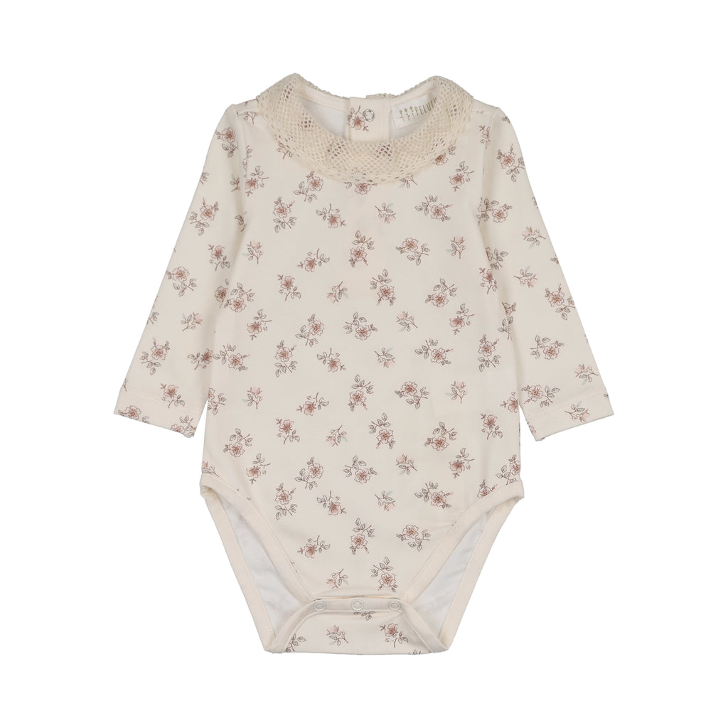 Baby Girl Bodysuit | Blossom With Collar | Rose | Peluche | AW26