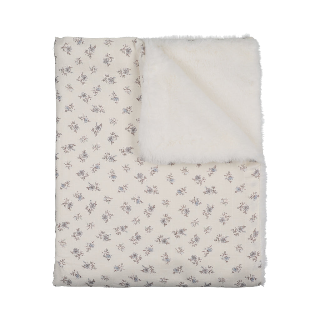 Baby Boy Blanket | Blossom Lux Fur | Powder | Peluche