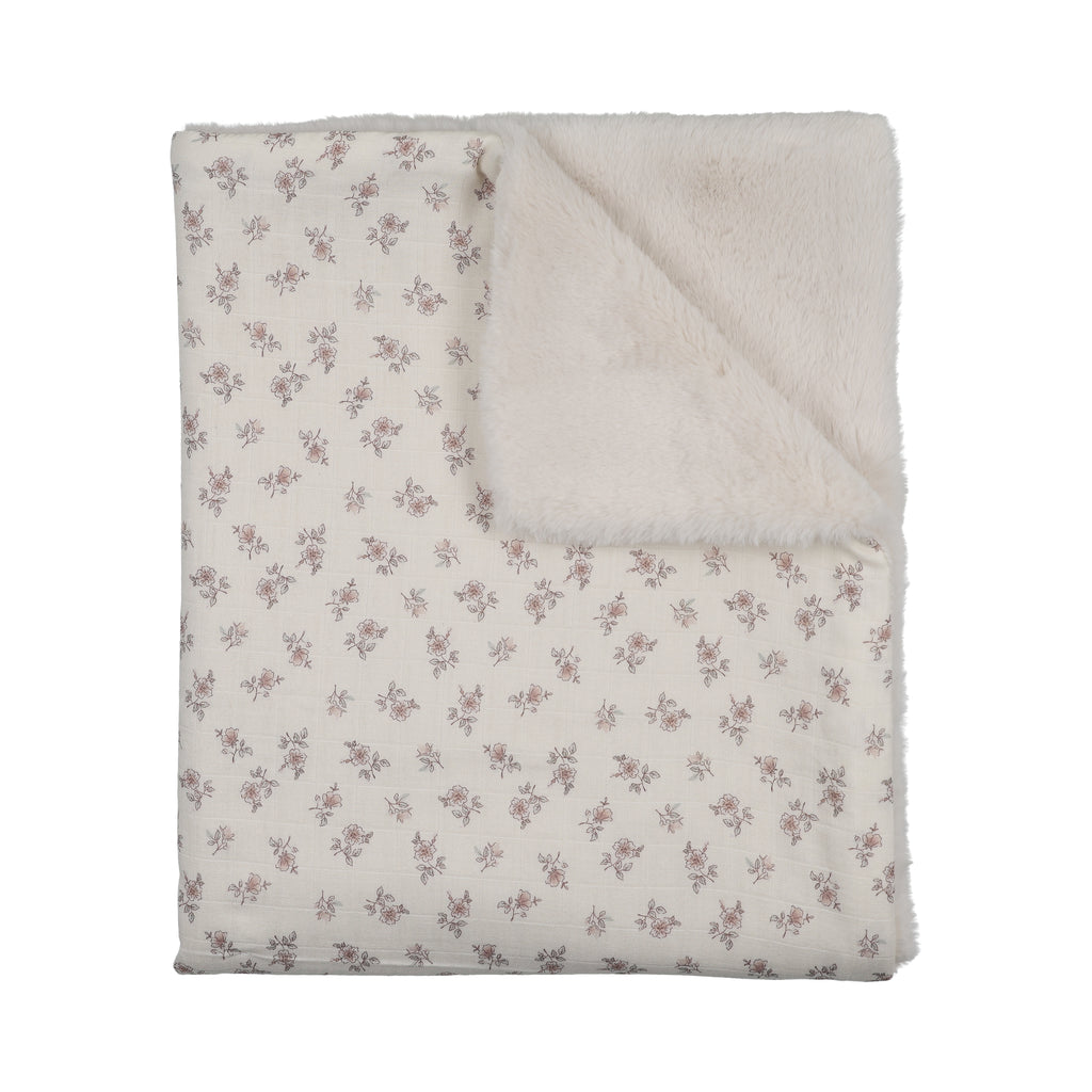 Baby Girl Blanket | Blossom Lux Fur | Rose | Peluche