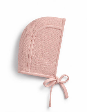 Baby Winter Bonnet | Jacqueline & Jac | Flat Knit | Blush