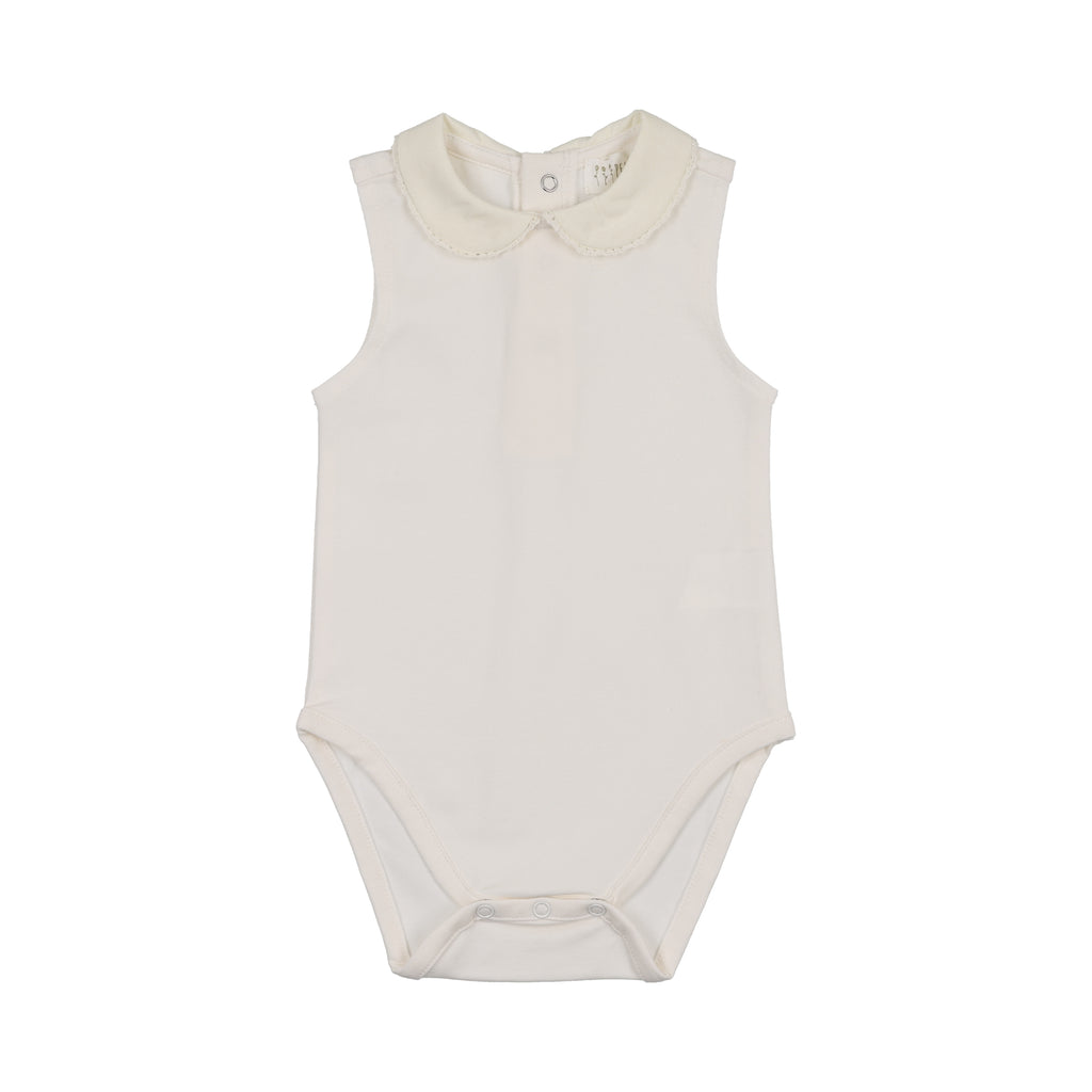 Baby Boy Bodysuit | Crochet Trim | Cream | Peluche | AW26