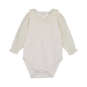 Baby Girl Bodysuit | Blouse Sleeve | Cream | Peluche | AW26