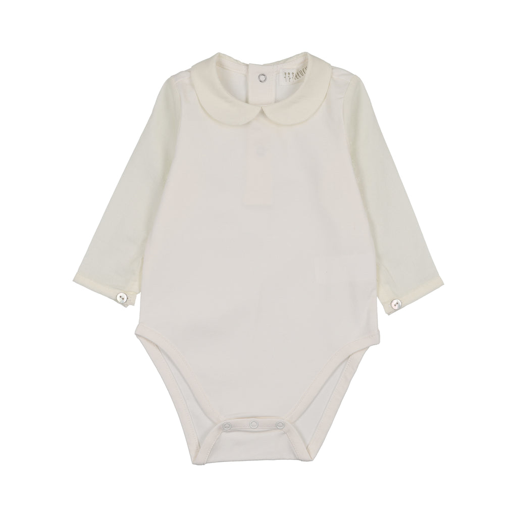 Baby Boy Bodysuit | Shirtsleeve/Button | Cream | Peluche | AW26