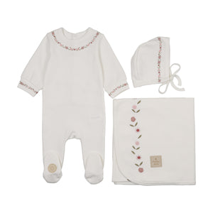Baby Girl Layette Set | Botanic Trim  | Ivory\Pink | Mon Tresor | SS26
