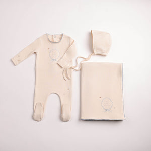 Baby Boy Layette Set | Botanical Crest | Cream Boys | Bee and Dee | AW26