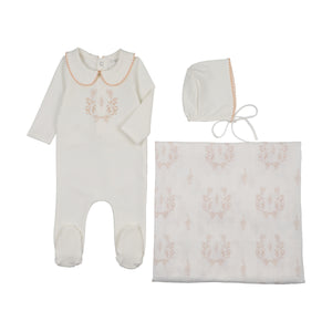 Baby Girl Layette Set | Botanical With Collar | Pink| Peluche | SS26