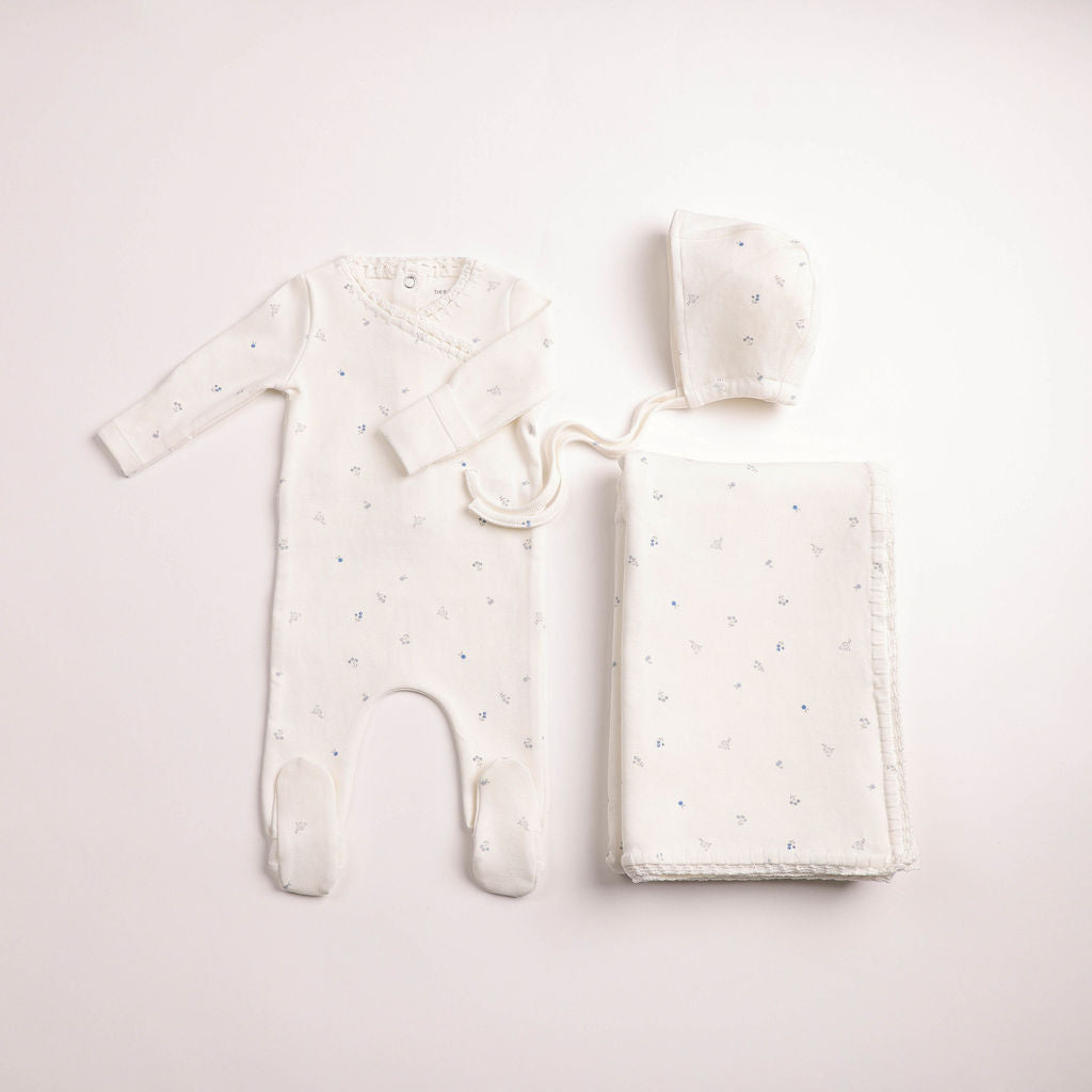 Baby Boy Layette Set | Boutique Delicata Floral | Linen/Chalk Boys | Bee and Dee | AW26